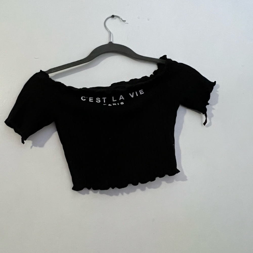 Black crop top
